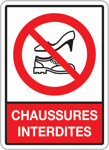 Chaussures interdites